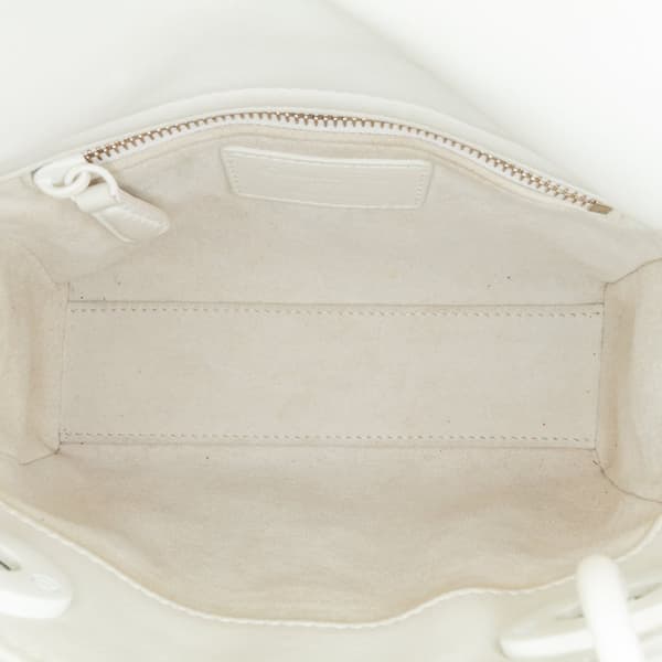 Pre-owned Dior Mini Ultra Matte Calfskin Cannage Lady Dior White