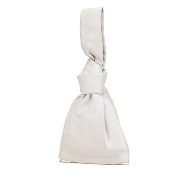Pre-owned Bottega Veneta Calfskin The Mini Twist Handbag White