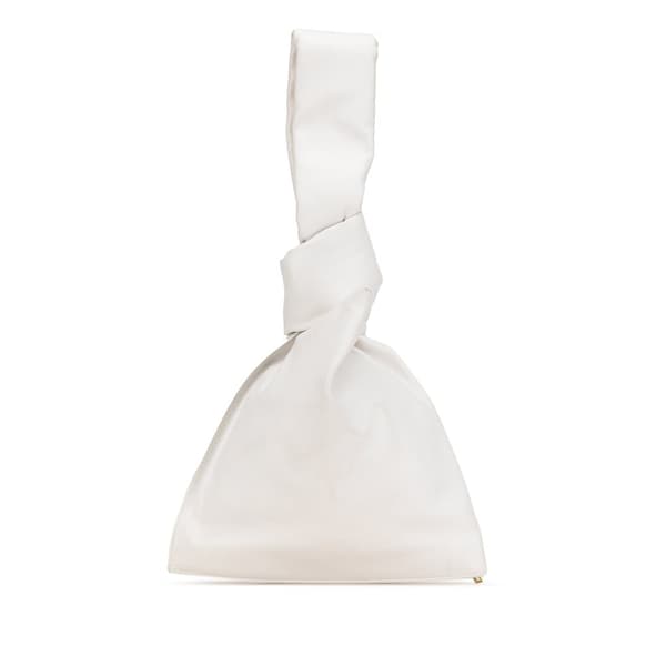 Pre-owned Bottega Veneta Calfskin The Mini Twist Handbag White