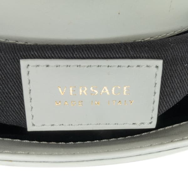 Pre-owned Versace Leather Baroque Virtus Satchel Gold