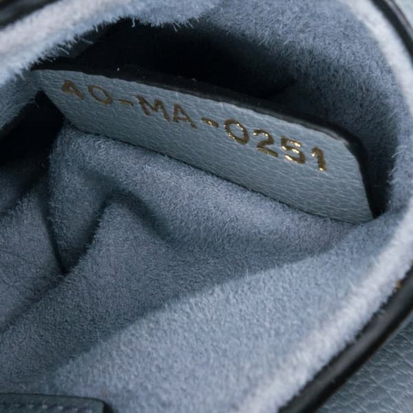 Pre-owned Dior Micro Leather Saddle Blue