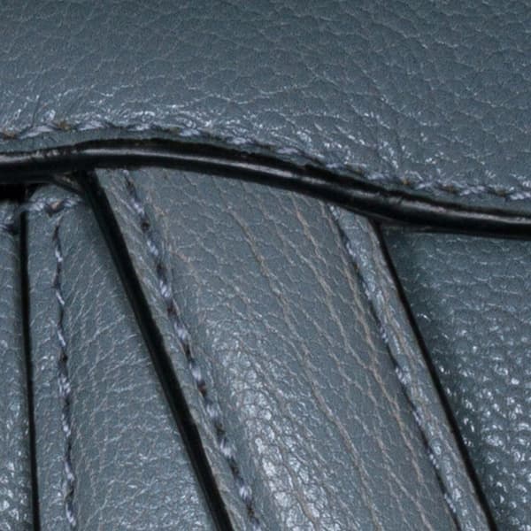 Pre-owned Dior Micro Leather Saddle Blue