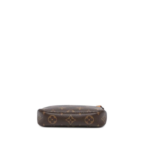 Pre-owned Louis Vuitton Monogram Mini Pochette Accessoires Brown