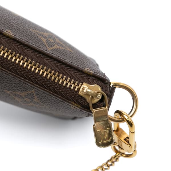 Pre-owned Louis Vuitton Monogram Mini Pochette Accessoires Brown