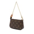 Miniatyrbild 2 av 10: Pre-owned Louis Vuitton Monogram Mini Pochette Accessoires Brown