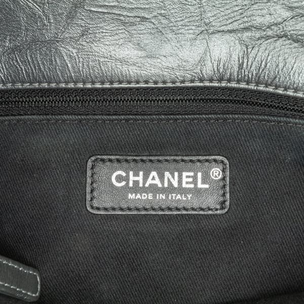 Pre-owned Chanel Small Quilted Aged Calfskin Coco Top Handle Bag Gray