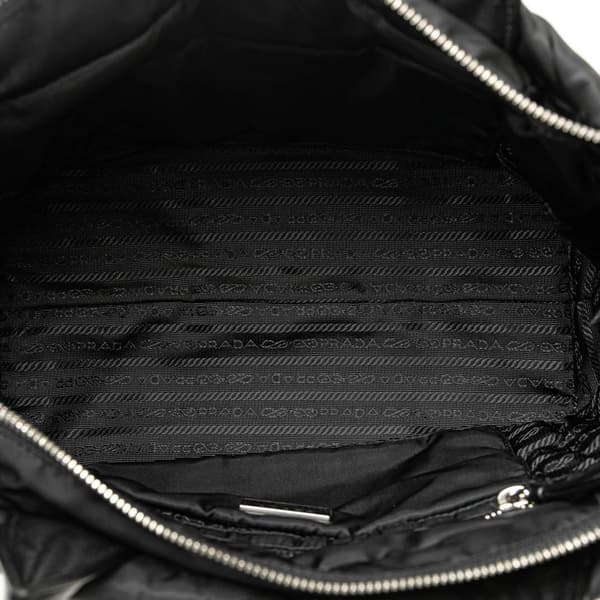 Pre-owned Prada Re Nylon Padded Satchel Black