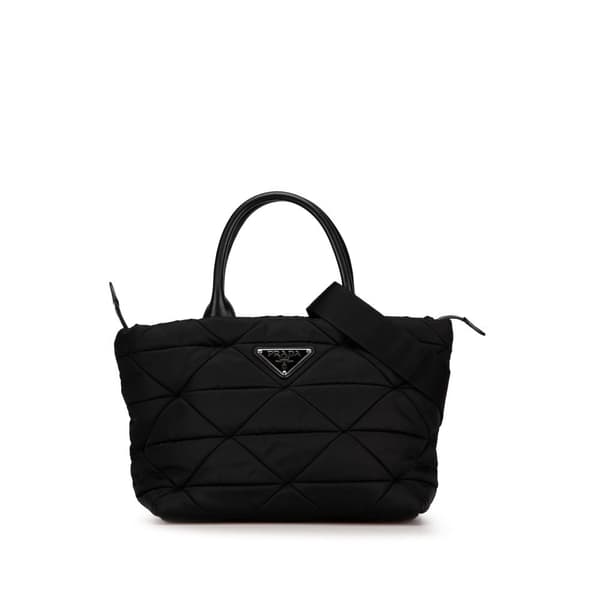 Pre-owned Prada Re Nylon Padded Satchel Black
