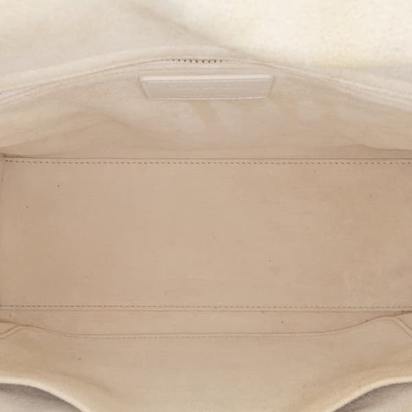 Pre-owned Dior Medium Ultra Matte Calfskin Cannage Lady Dior White