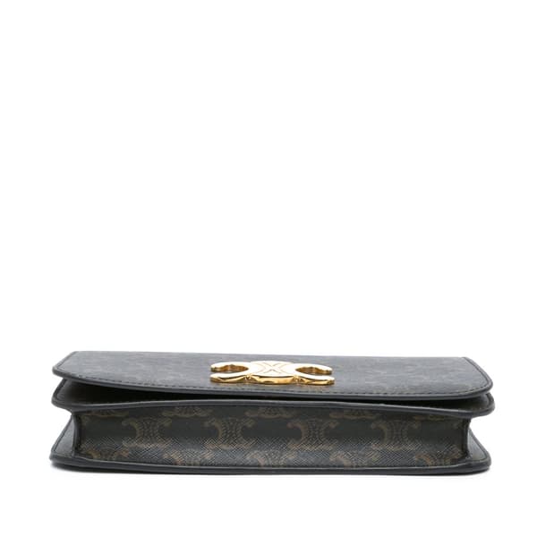 Pre-owned Celine Triomphe Coated Canvas Multi Pochette Brown