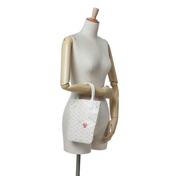 Pre-owned Goyard Goyardine Poitiers Claire Voie White