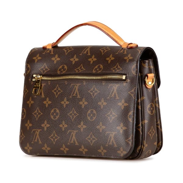 Pre-owned Louis Vuitton Monogram Pochette Metis Brown