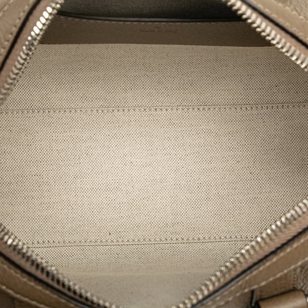 Pre-owned Gucci Mini Leather Jumbo GG Duffle Bag Brown
