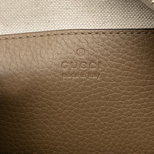 Pre-owned Gucci Mini Leather Jumbo GG Duffle Bag Brown