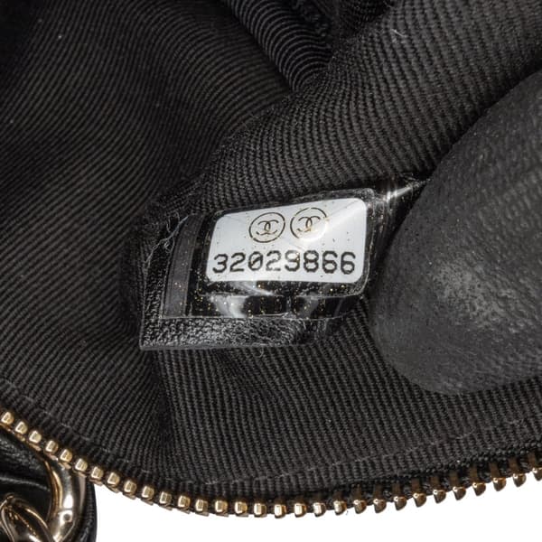 Pre-owned Chanel Quilted Lambskin Cube Chain Wristlet Case Black
