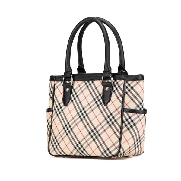 Pre-owned Burberry Nova Check Canvas Handbag Brown