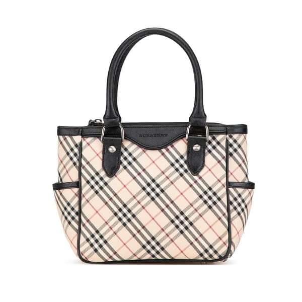 Pre-owned Burberry Nova Check Canvas Handbag Brown