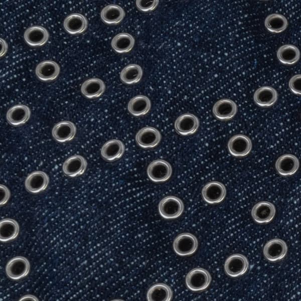 Pre-owned Dior Medium Denim Cannage Eyelet Lady D Joy Blue