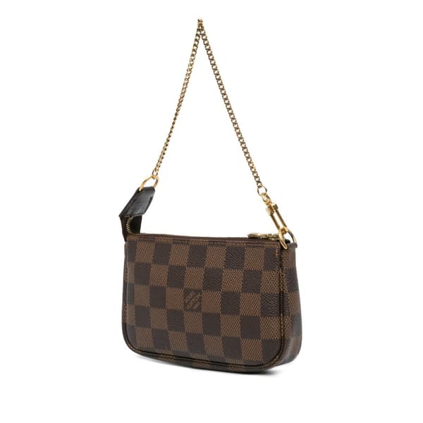 Pre-owned Louis Vuitton Monogram Mini Pochette Accessoires Brown