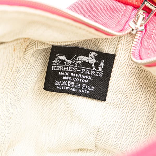 Pre-owned Hermès Small Toile Bride A Brac Pink