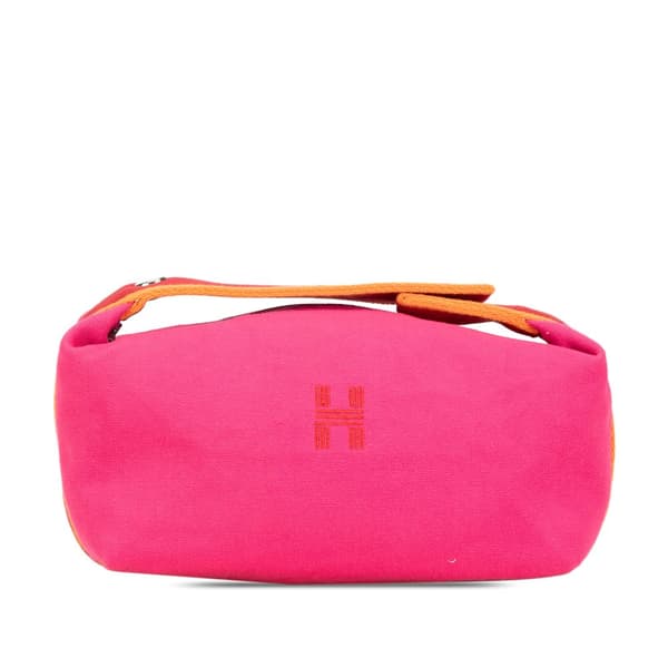 Pre-owned Hermès Small Toile Bride A Brac Pink