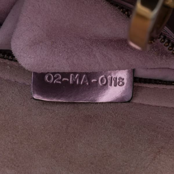 Pre-owned Dior Mini Patent Lady Dior Purple