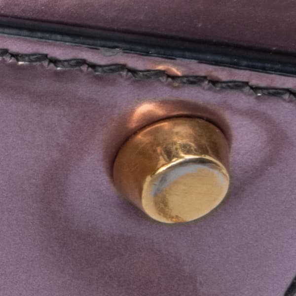 Pre-owned Dior Mini Patent Lady Dior Purple