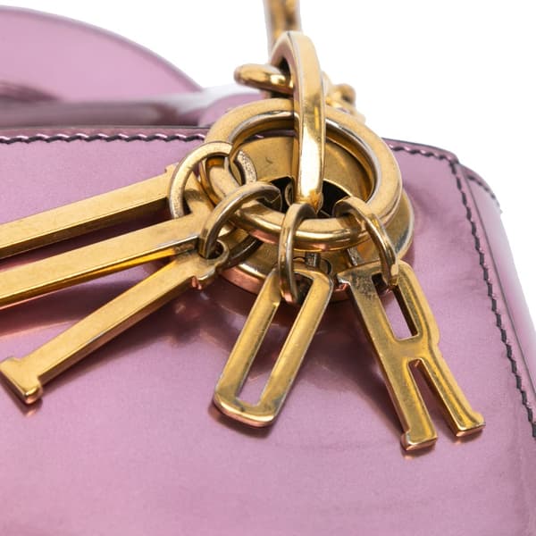Pre-owned Dior Mini Patent Lady Dior Purple