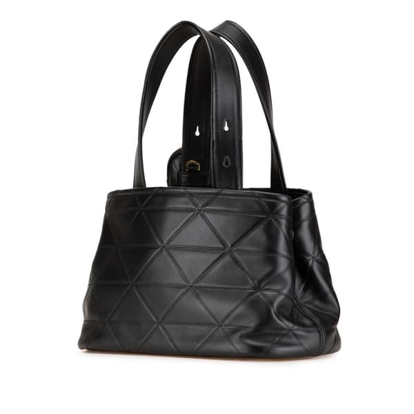 Pre-owned Prada Small Quilted Lambskin Satchel Black