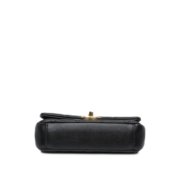Pre-owned Chanel Small Quilted Lambskin Chain is More Flap Black