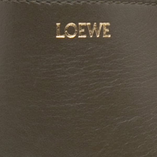 Pre-owned LOEWE Mini Calfskin Puzzle Fold Tote Brown