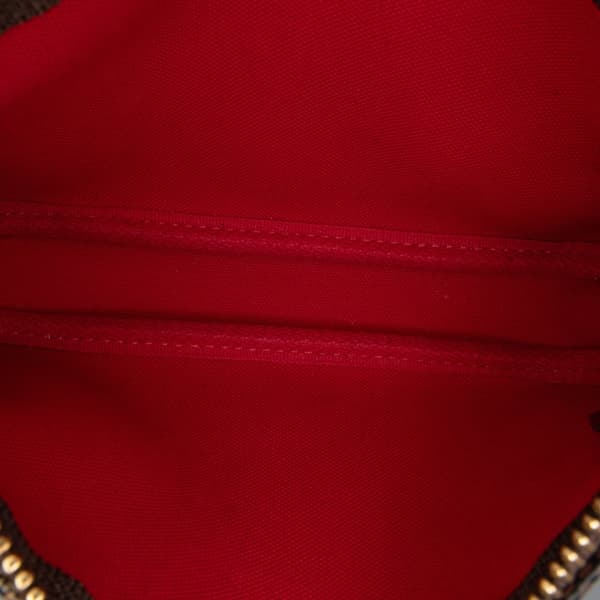 Pre-owned Louis Vuitton Damier Ebene Mini Pochette Accessoires Brown