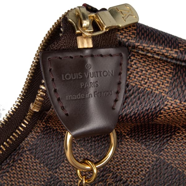 Pre-owned Louis Vuitton Damier Ebene Mini Pochette Accessoires Brown