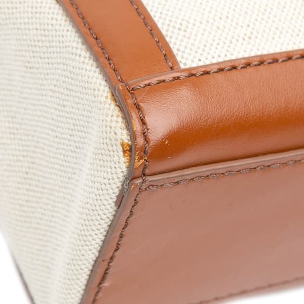 Pre-owned Balmain Canvas B-Army 24 Shopping Satchel Brown