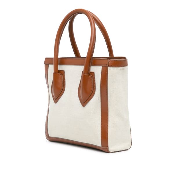 Pre-owned Balmain Canvas B-Army 24 Shopping Satchel Brown