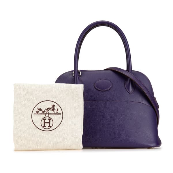 Pre-owned Hermès Epsom Bolide 27 Purple