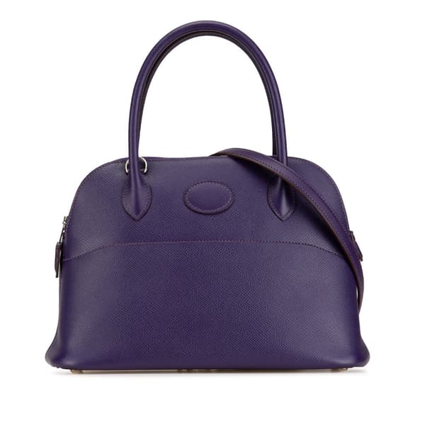 Pre-owned Hermès Epsom Bolide 27 Purple