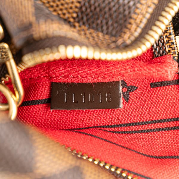Pre-owned Louis Vuitton Damier Ebene Trunks and Bags Mini Pochette Accessoires Brown