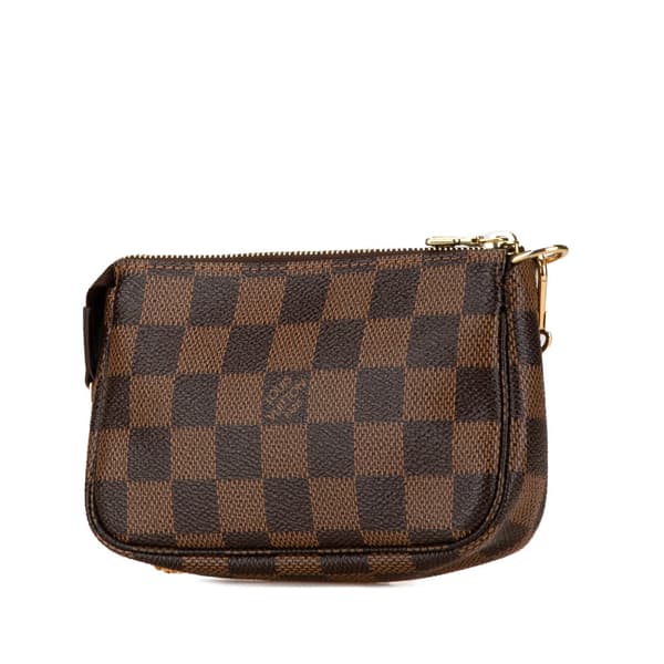 Pre-owned Louis Vuitton Damier Ebene Trunks and Bags Mini Pochette Accessoires Brown