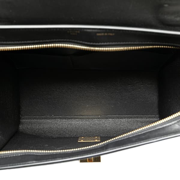 Pre-owned Celine Small Tricolor Trapeze Satchel Black