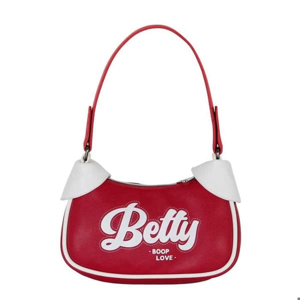 Axelväska - KARACTER MANIA - Betty Boop Varsity - Vinröd - One Size - Syntet