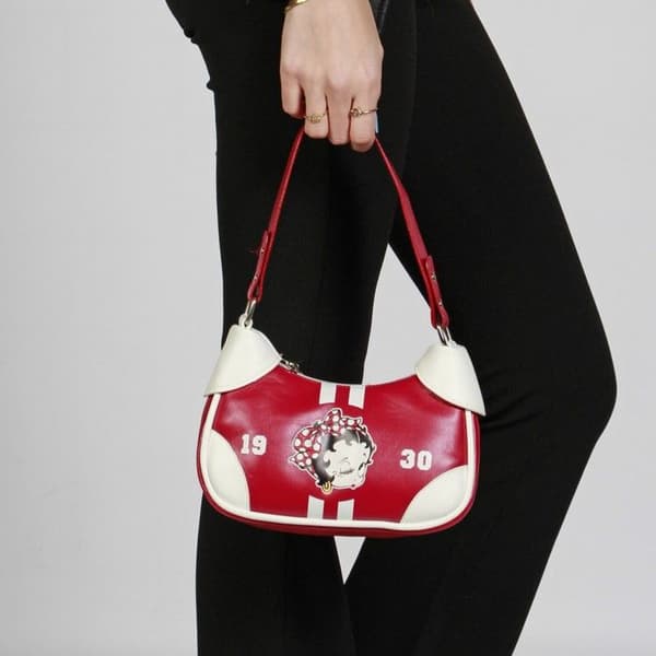 Axelväska - KARACTER MANIA - Betty Boop Varsity - Vinröd - One Size - Syntet