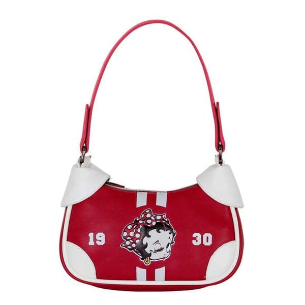Axelväska - KARACTER MANIA - Betty Boop Varsity - Vinröd - One Size - Syntet