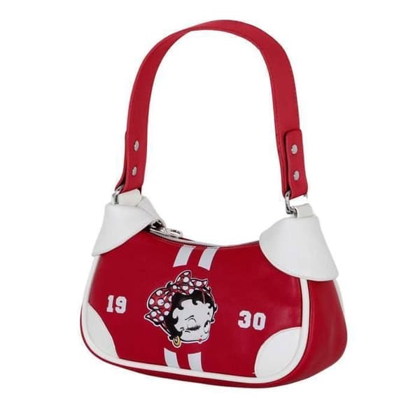 Axelväska - KARACTER MANIA - Betty Boop Varsity - Vinröd - One Size - Syntet