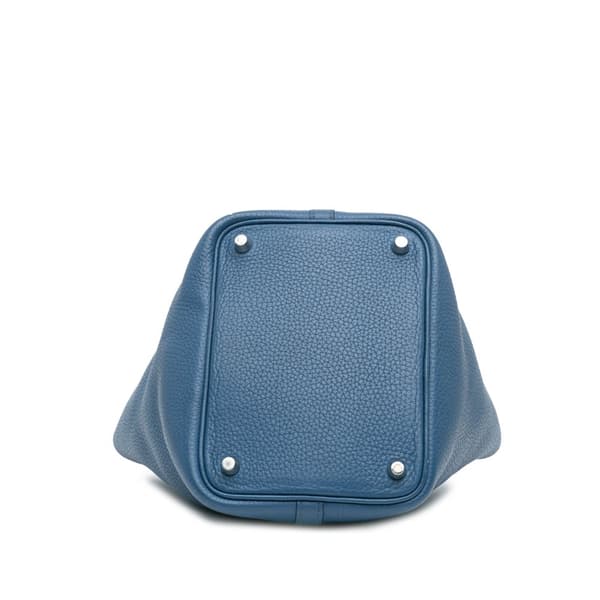 Pre-owned Hermès Clemence Picotin Lock 22 Blue