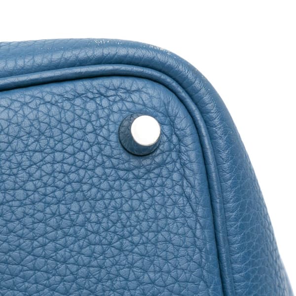 Pre-owned Hermès Clemence Picotin Lock 22 Blue