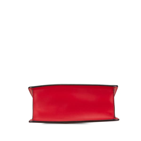 Pre-owned Gucci Mini Calfskin Sylvie Satchel Red