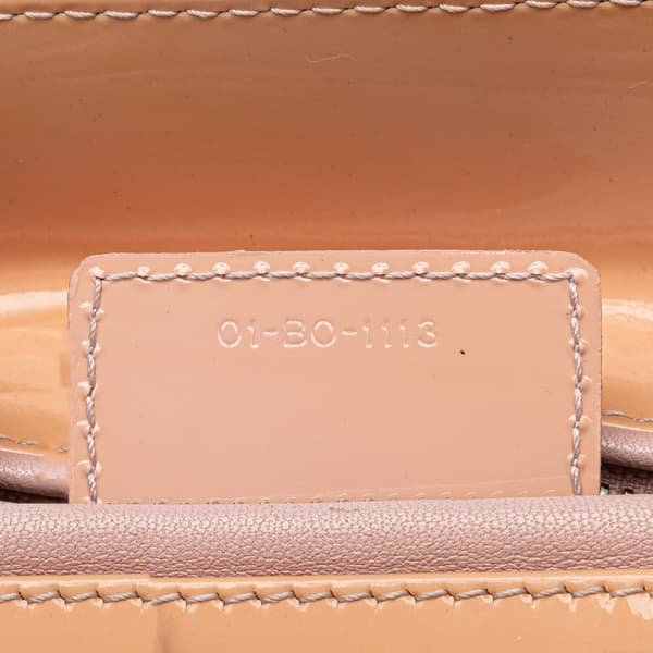 Pre-owned Dior Medium Patent Cannage Lady Dior Pink