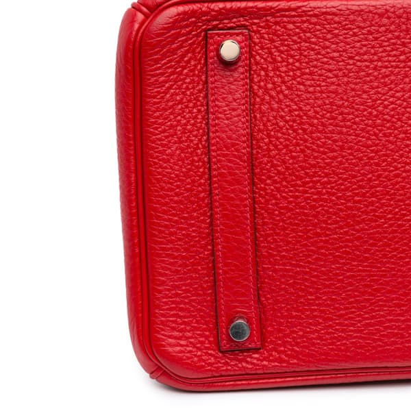 Pre-owned Hermès Clemence Birkin Retourne 35 Red