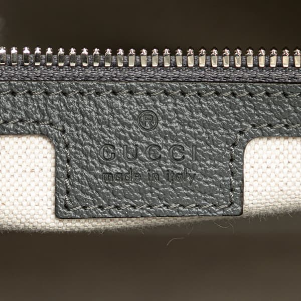 Pre-owned Gucci Medium GG Supreme Ophidia Satchel Gray